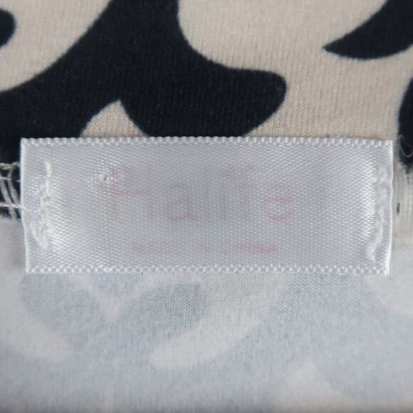 HALIFE BLACK & IVORY PASLEY ORNATE DESIGN LONG SLEEVE V NECK TOP SIZE MEDIUM - Picture 2 of 5